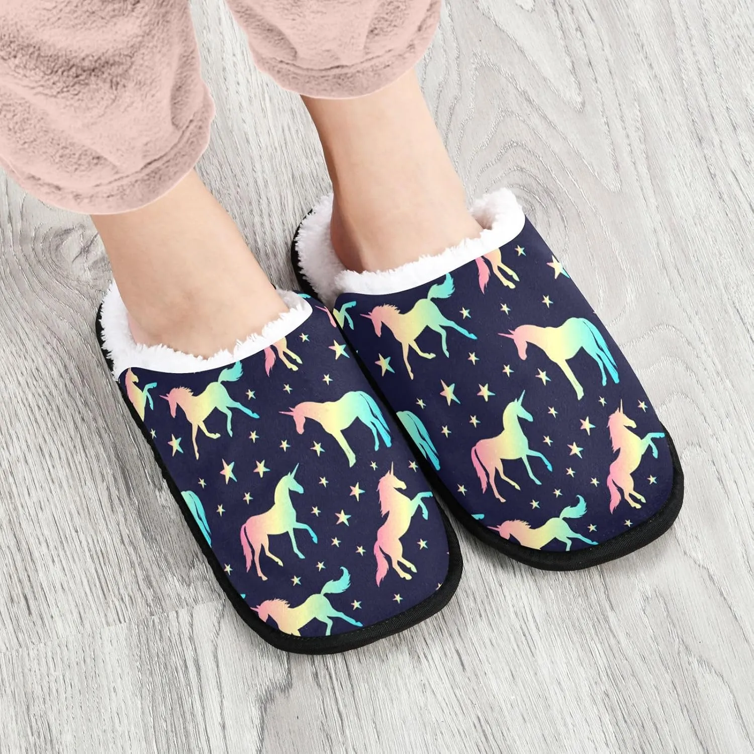 Slippers for Women Men, Memory Foam House Slippers, Non-Slip Indoor Outdoor Winter Bedroom Shoes