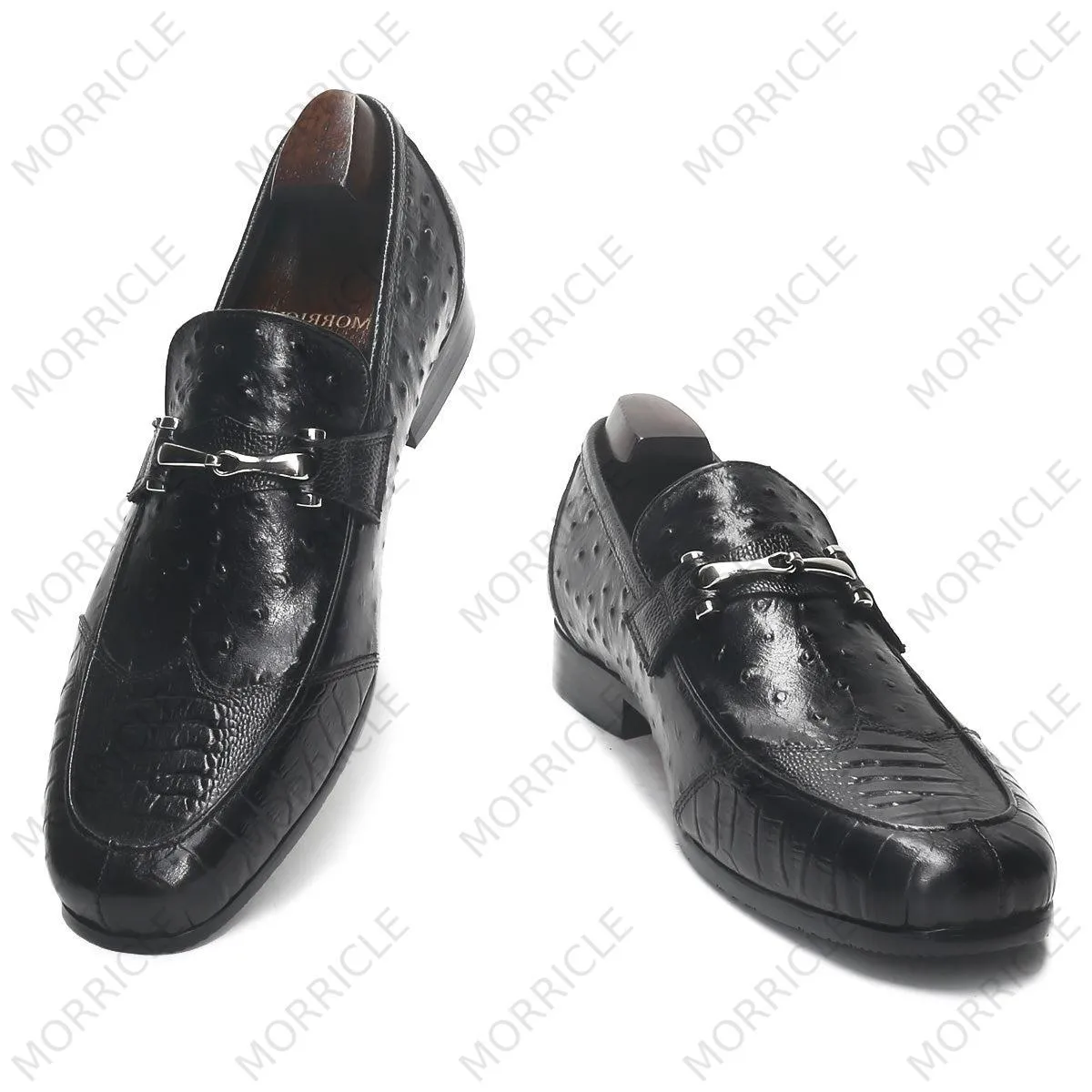 Smart Casual Ostrich Horsebit Loafers