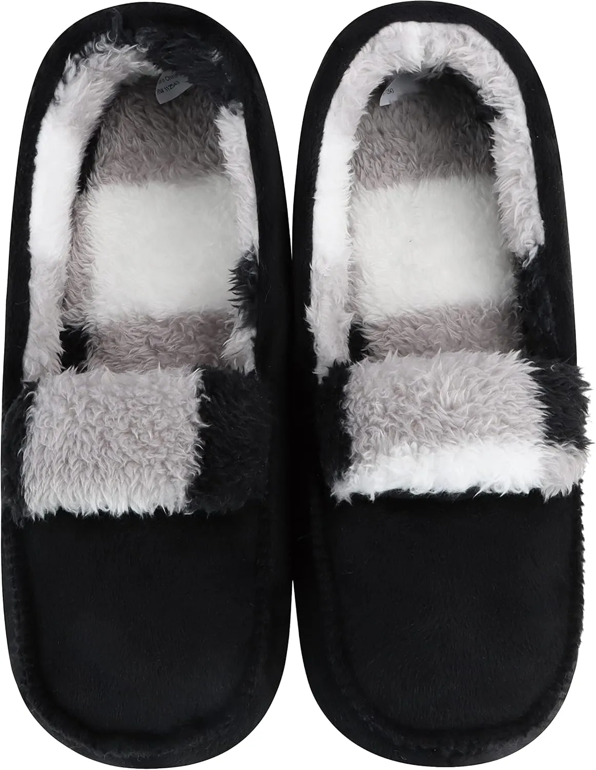 Snoozies Alpine Plaid House Slippers for Men, Non-Skid Soft Sole Slippers for Men, Warm Sherpa Fleece-Lined Indoor Slippers