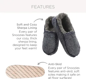 Snoozies Alpine Plaid House Slippers for Men, Non-Skid Soft Sole Slippers for Men with Warm Sherpa Fleece Lining