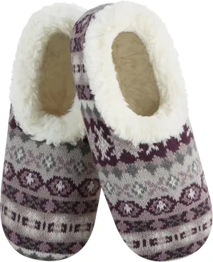 Snoozies Nordic Sherpa-Lined Cozy Slipper Socks for Women Indoor, Womens Warm Slippers for Winter, Soft Slippers for Women