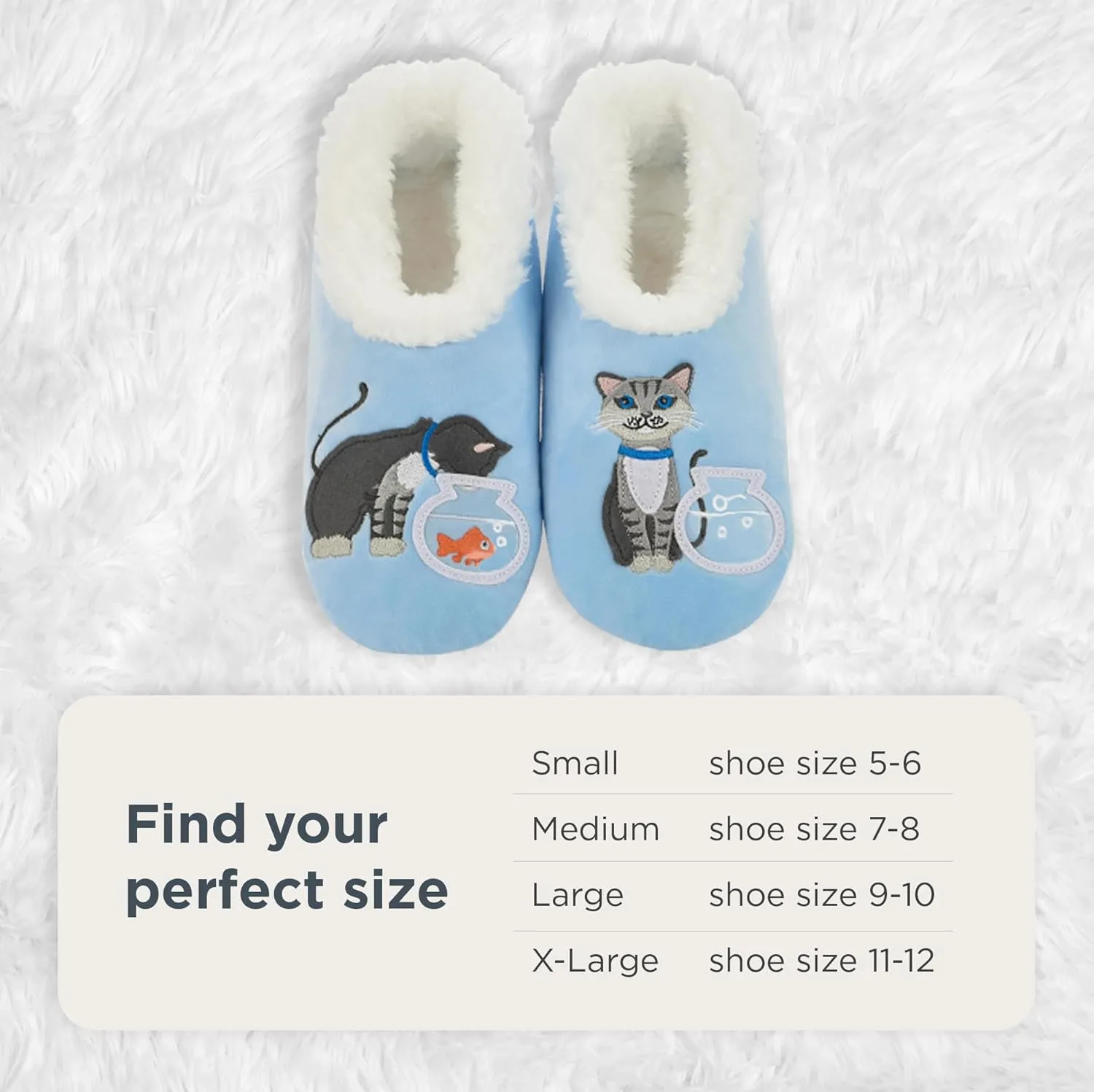 Snoozies Pairable Slipper Socks - Funny House Slippers for Women, Non-Slip Fuzzy Slipper Socks