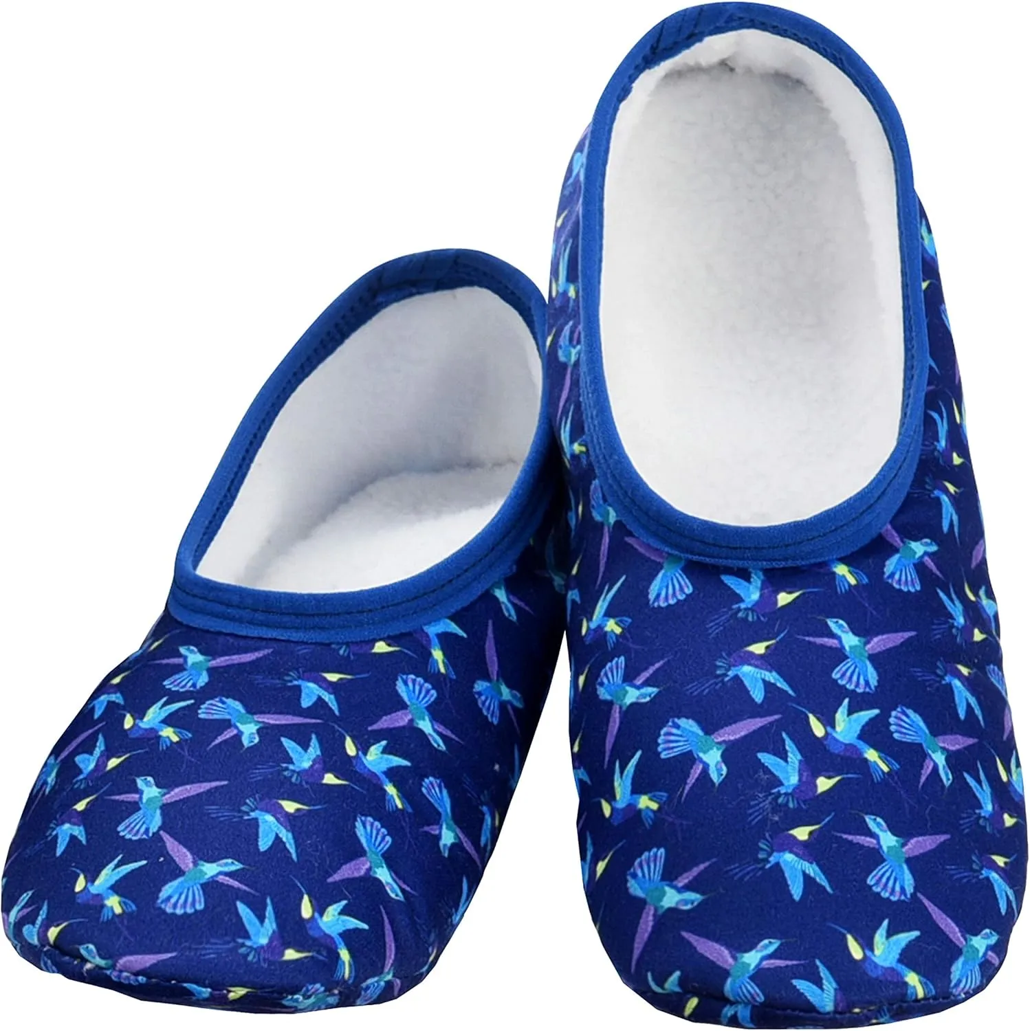 Snoozies Skinnies Slipper Socks Cozy, Foldable Slippers for Women, Non Slip Socks for Travel & Indoors - Bright Daisy
