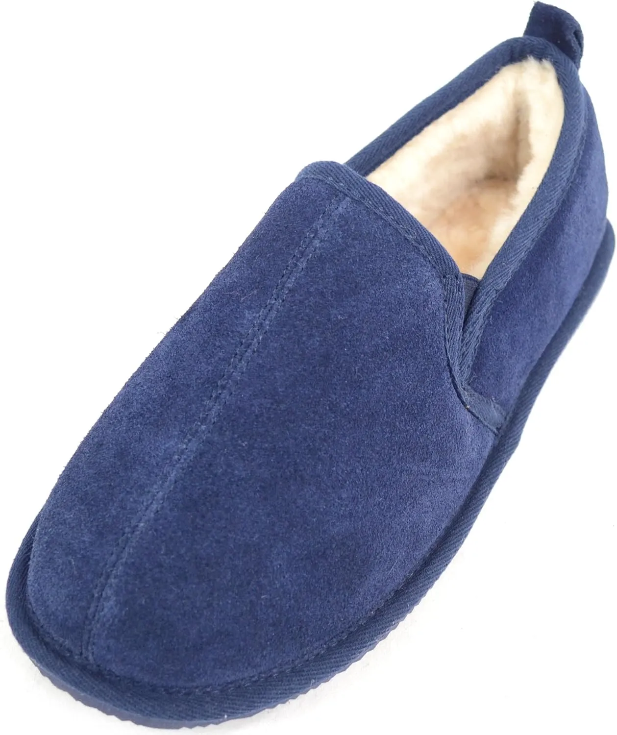SNUGRUGS Mens Luxury Sheepskin Slipper with Light Weight Flexible Sole