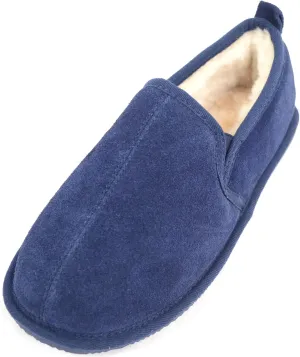 SNUGRUGS Mens Luxury Sheepskin Slipper with Light Weight Flexible Sole