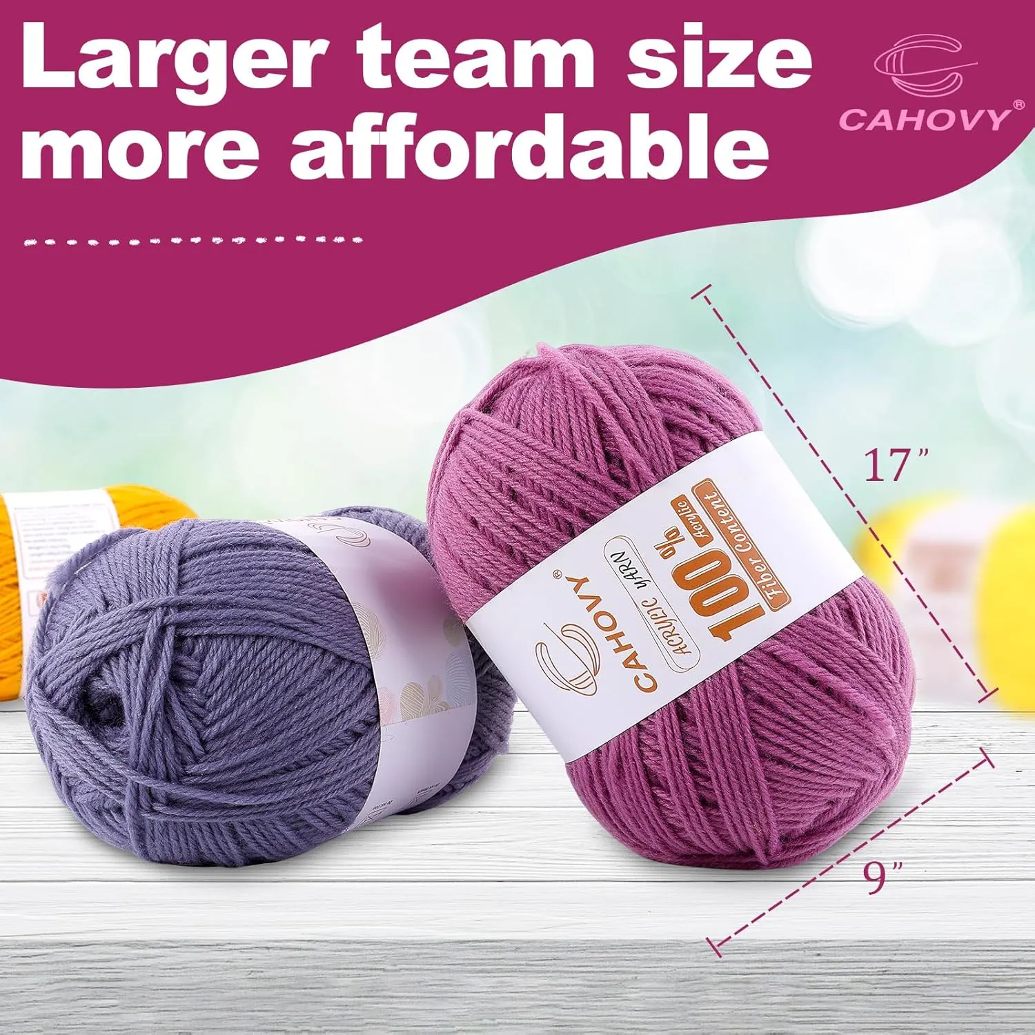 Soft Blue Acrylic Yarn 3 Pack Crochet Knitting,840 Yards/450g Each, Worsted Yarn Crocheting, Amigurumi, Craft 3 Light