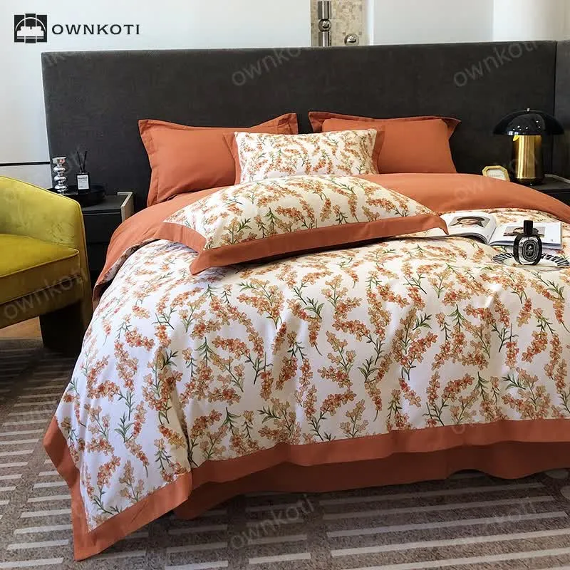 Soft Brushed Cotton Pastoral Bedding Set (4PCS)