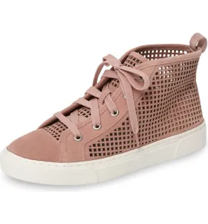 Sole Limited-time deal Functional design Fashion Suede Perforated 1.State High-Top Dulcia White Blush LaceUp Sneaker