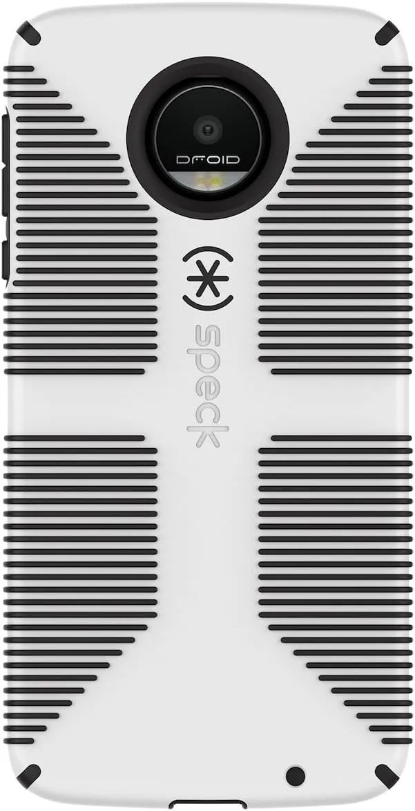 Speck Products CandyShell Grip Case for Moto Z Droid Smartphone, White/Black