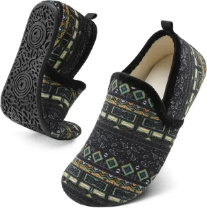 Spesoul Slippers for Women Men Furry Indoor House Shoes Soft Rubber Sole Slipper Socks Slip On House Slippers for Bedroom Home Office Travel Yoga
