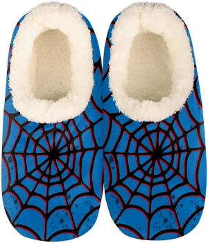 Spider Web Home Slippers Women Men, Fluffy Slippers, Warm Fleece Lined Shoes Cozy Plush Non-Slip House Slippers for Indoor and Outdoor, XL