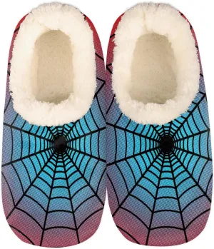 Spider Web Home Slippers Women Men, Fluffy Slippers, Warm Fleece Lined Shoes Cozy Plush Non-Slip House Slippers for Indoor and Outdoor,L