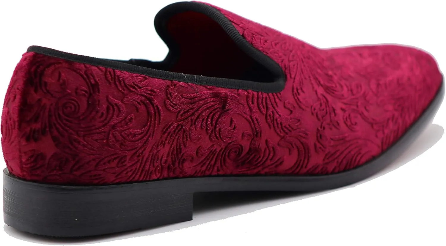 SPT03 Men's Vintage Plain Velvet Dress Loafers Slip On Shoes Classic Tuxedo Dress Shoes