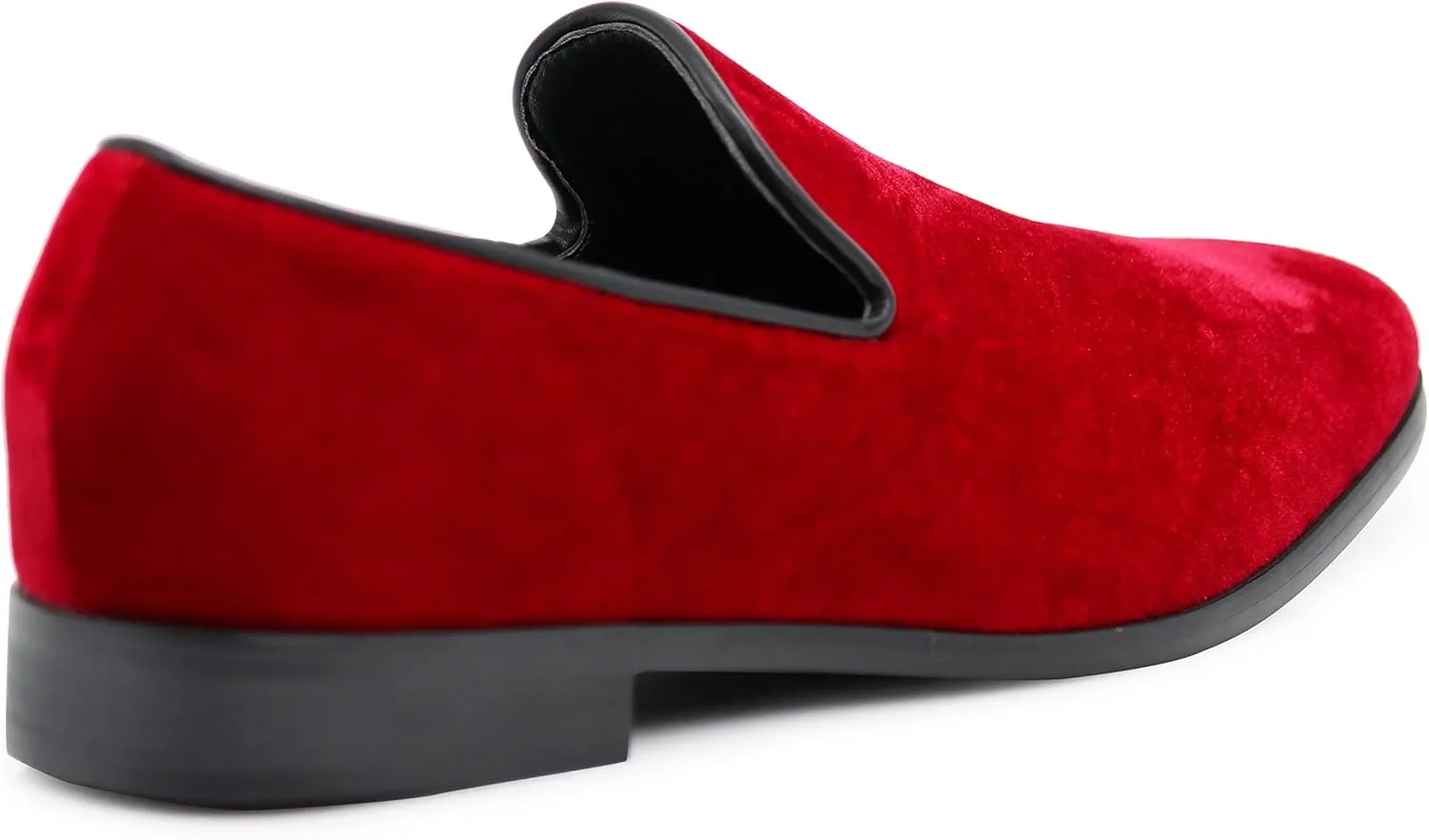 SPT03 Men's Vintage Plain Velvet Dress Loafers Slip On Shoes Classic Tuxedo Dress Shoes