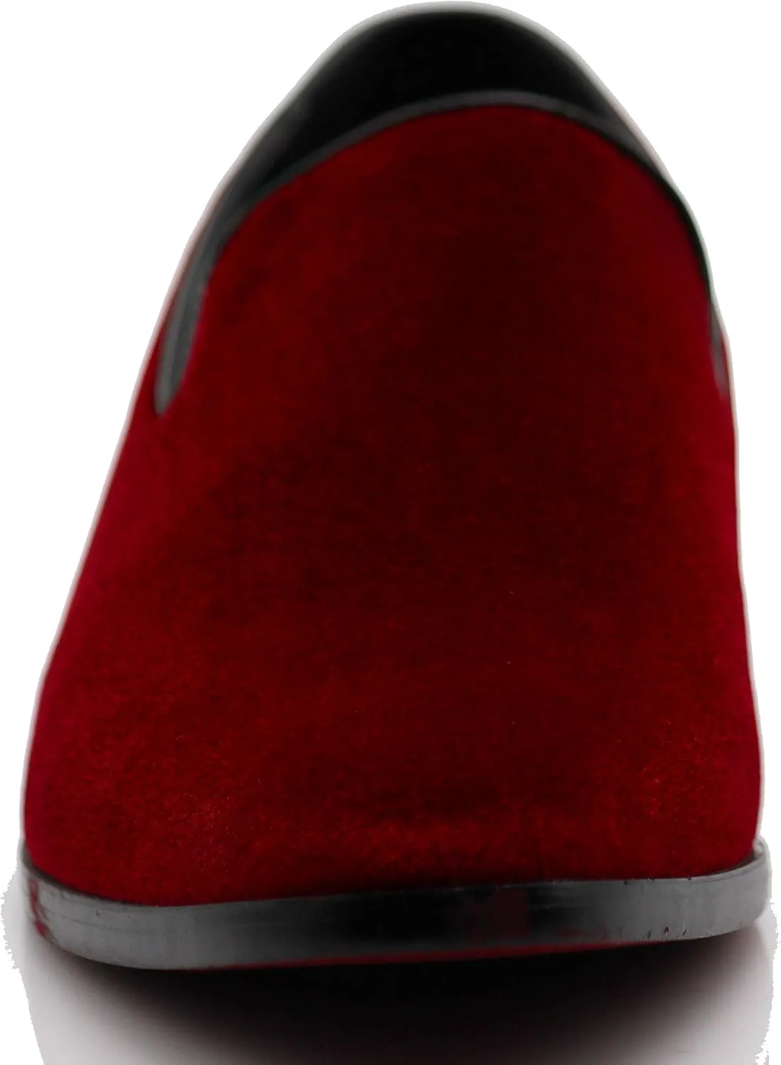 SPT03 Men's Vintage Plain Velvet Dress Loafers Slip On Shoes Classic Tuxedo Dress Shoes
