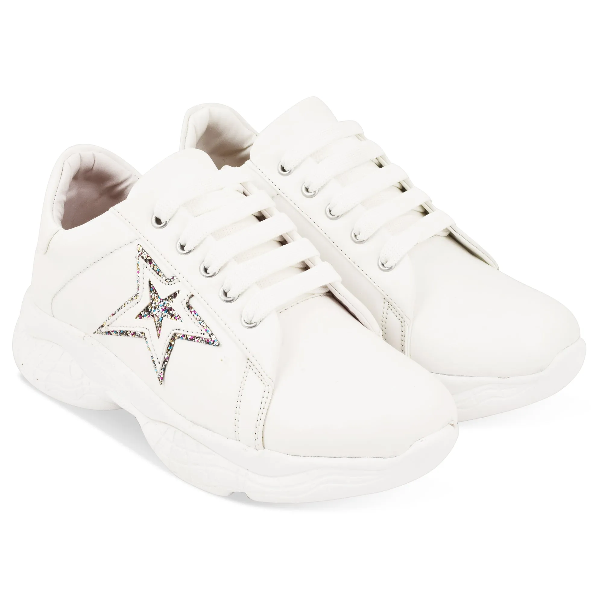 Star Design Trendy & Stylish Chunky Sole Sneakers