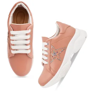 Star Design Trendy & Stylish Chunky Sole Sneakers
