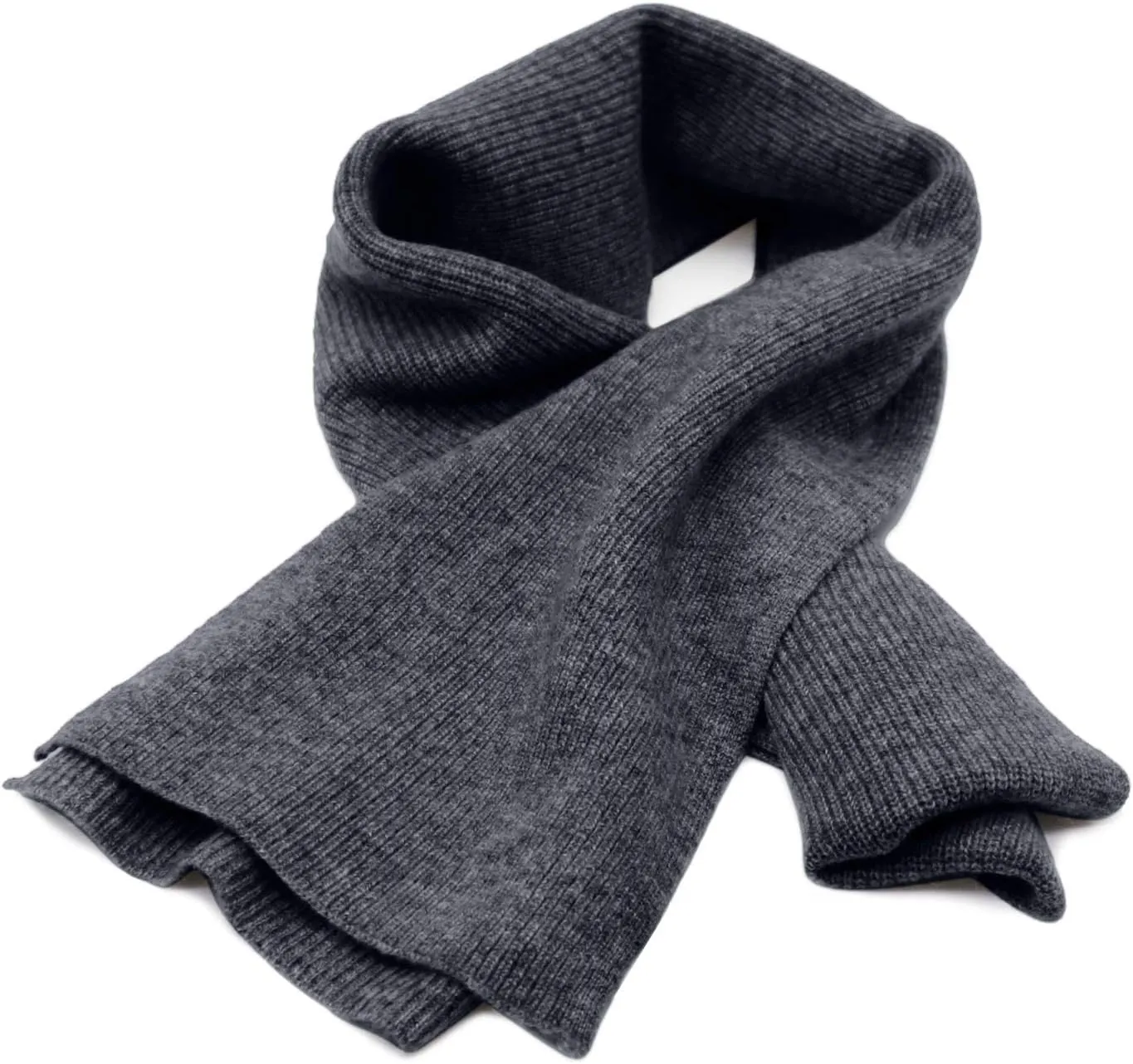 State Cashmere Unisex Classic Ribbed Solid Scarf 100% Pure Cashmere Ultra Soft Winter Must Have