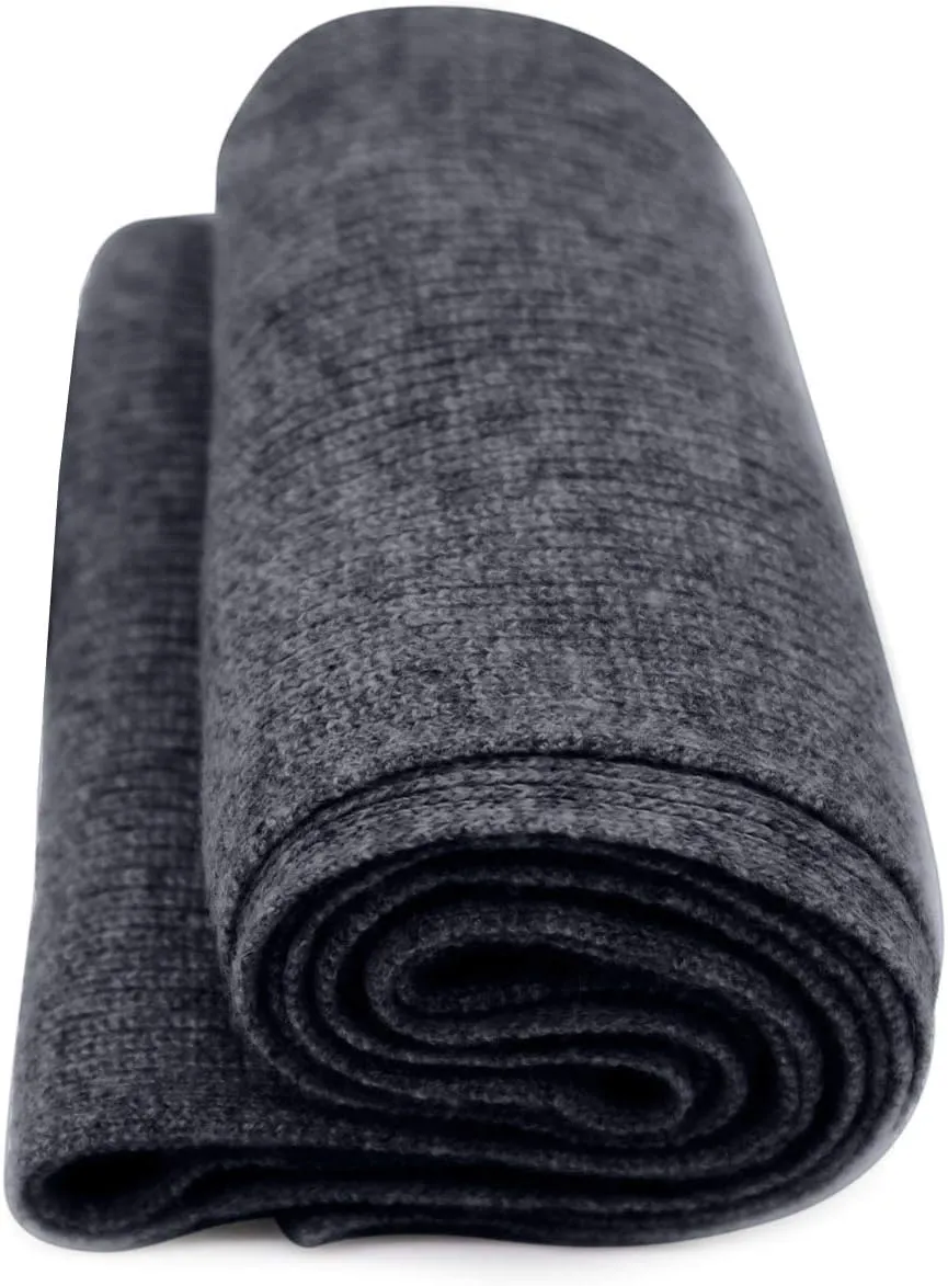 State Cashmere Unisex Classic Ribbed Solid Scarf 100% Pure Cashmere Ultra Soft Winter Must Have