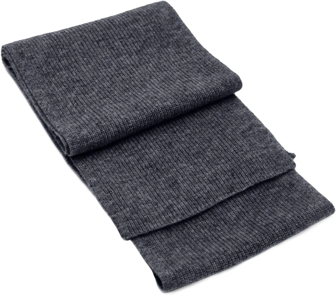 State Cashmere Unisex Classic Ribbed Solid Scarf 100% Pure Cashmere Ultra Soft Winter Must Have
