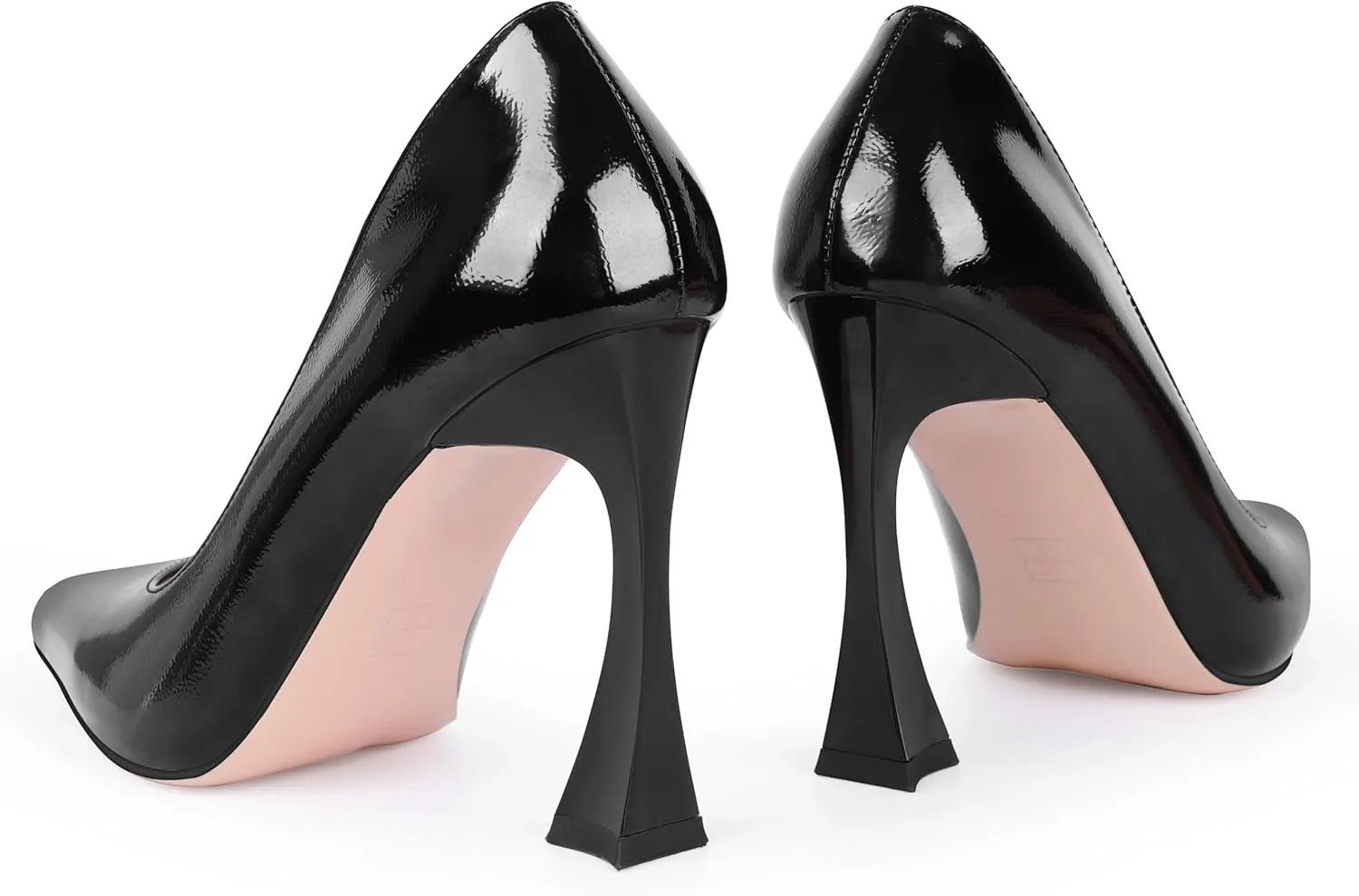 Stiletto Mid Heel for Women Pointed Toe Stiletto Heels Closed Toe Pumps Slip on High Heels 4 inch Dress Pumps