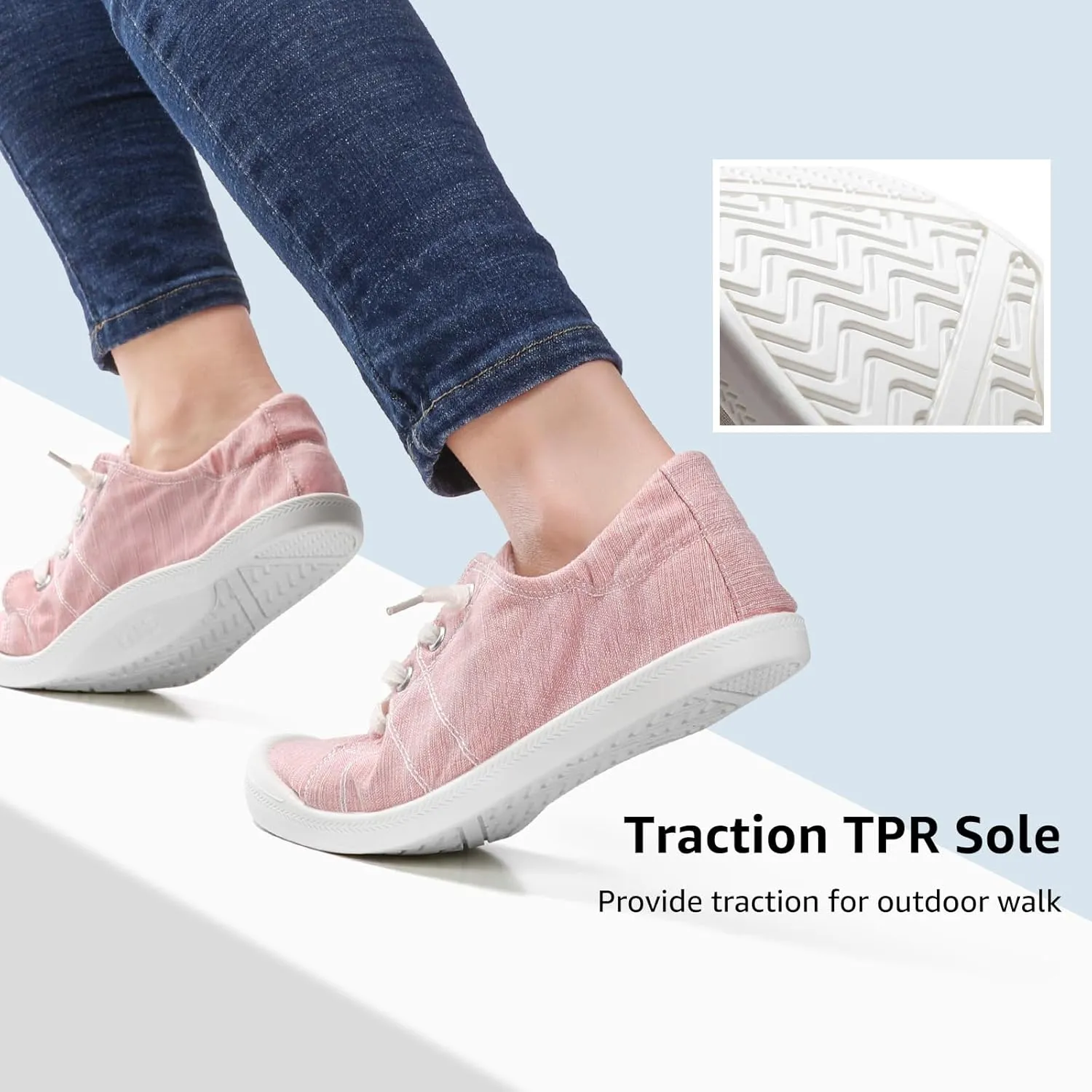 STQ Women Slip On Sneakers, Comfortable Casual Canvas Shoes