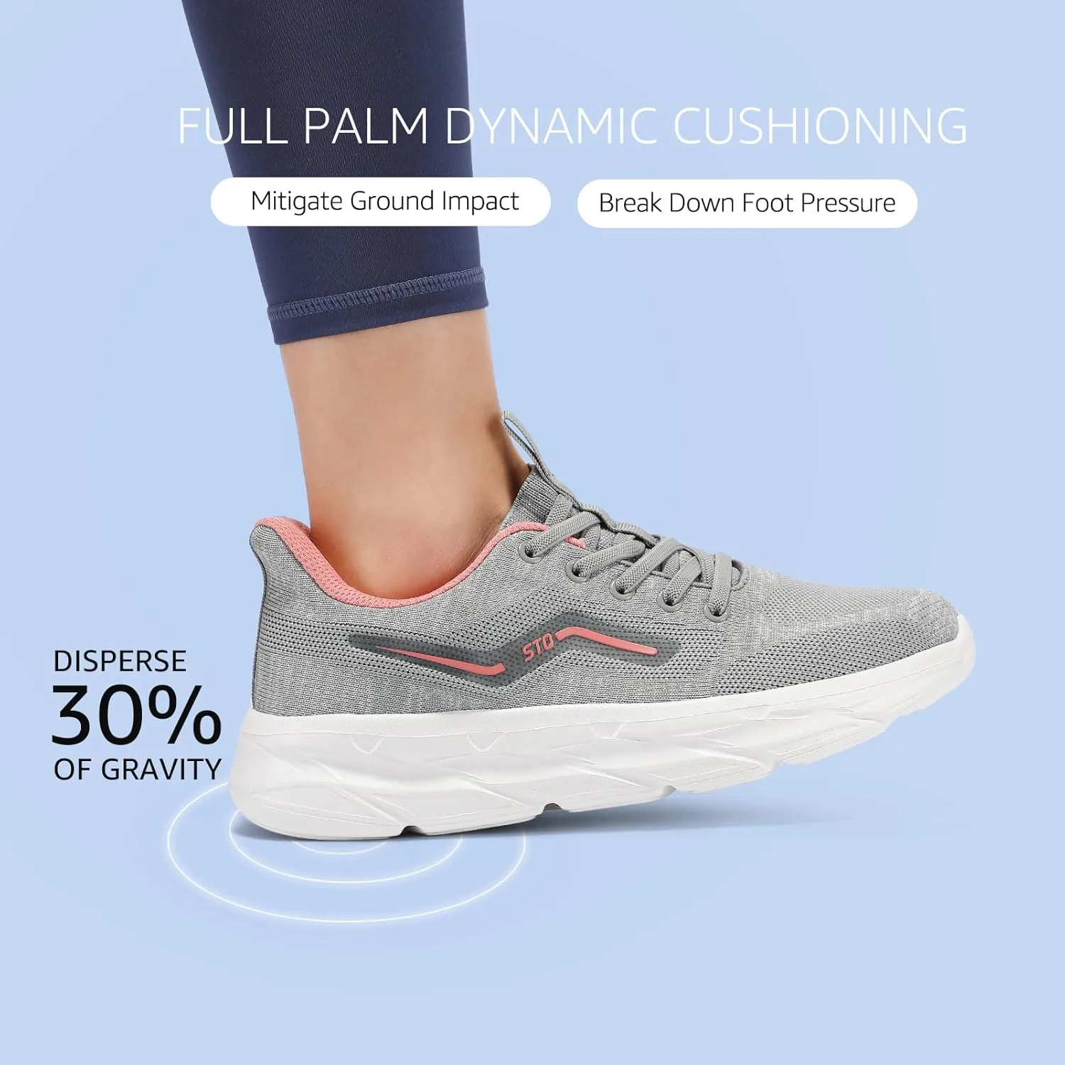 STQ Women's Slip-On Orthopedic Walking Shoes Comfortable Plantar Fasciitis Tennis Casual Sneakers