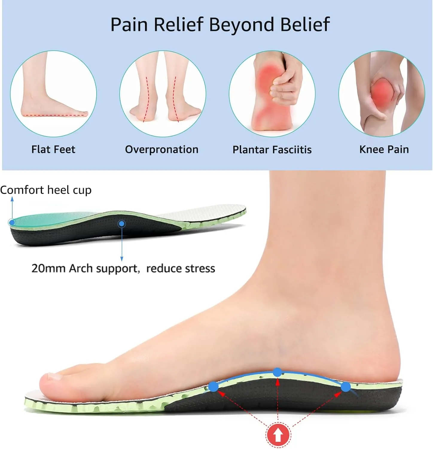 STQ Women's Slip-On Orthopedic Walking Shoes Comfortable Plantar Fasciitis Tennis Casual Sneakers