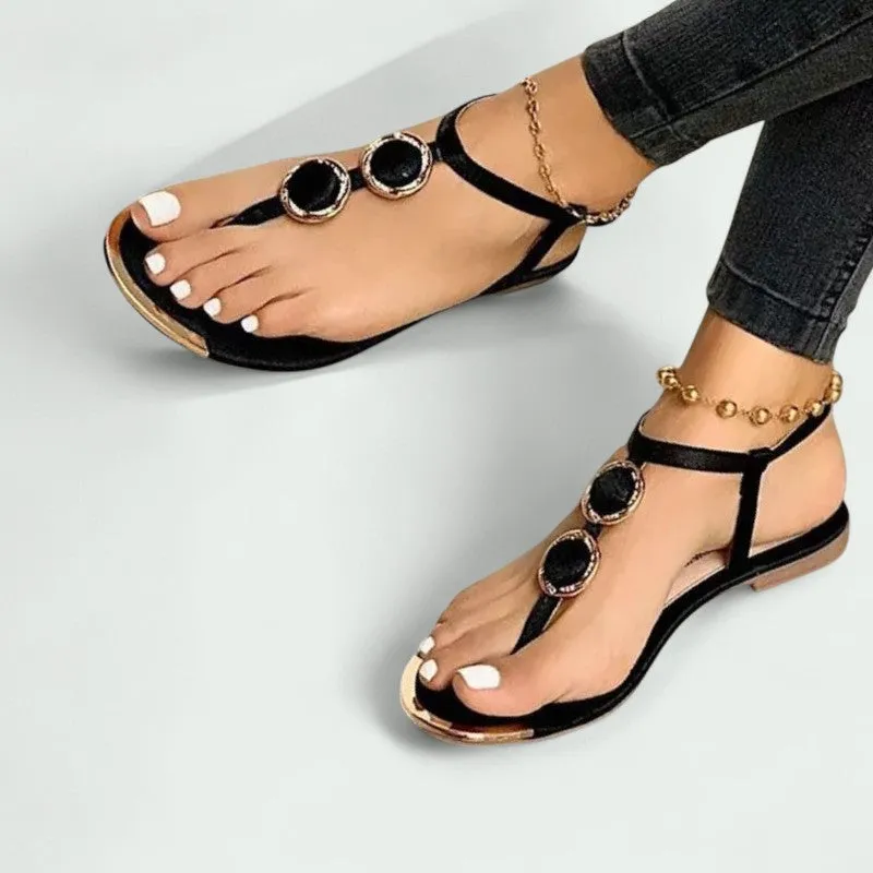 Strazoro | Women's Flat Toe Post Sandals Soft Sole Casual Fit