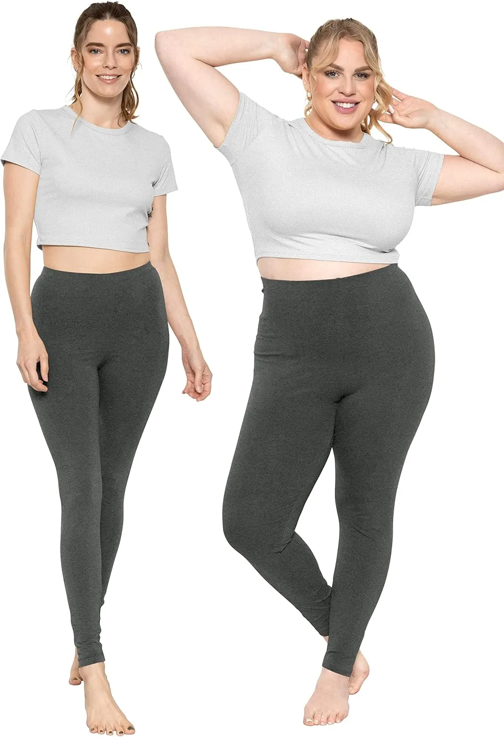 STRETCH IS COMFORT Women's and Plus Size High Rise Knee and Ankle Leggings
