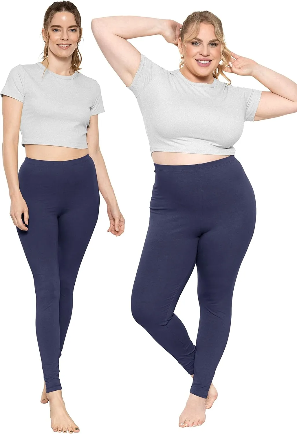 STRETCH IS COMFORT Women's and Plus Size High Rise Knee and Ankle Leggings
