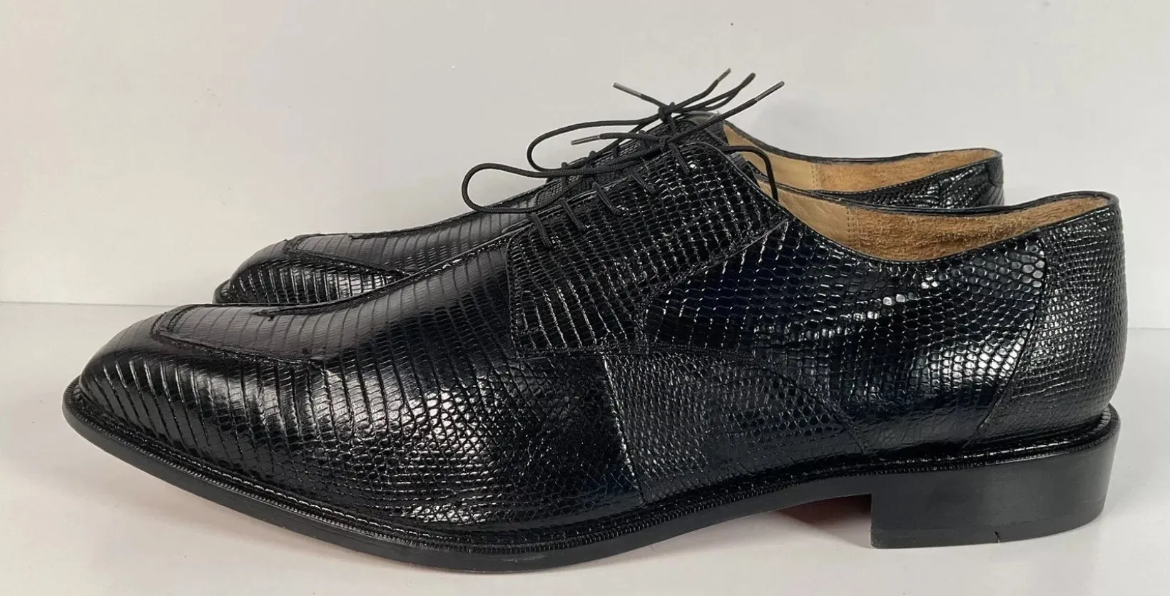 Studio Belvedere Derby Lizard Loafers 15 Hand Made Moc Toe