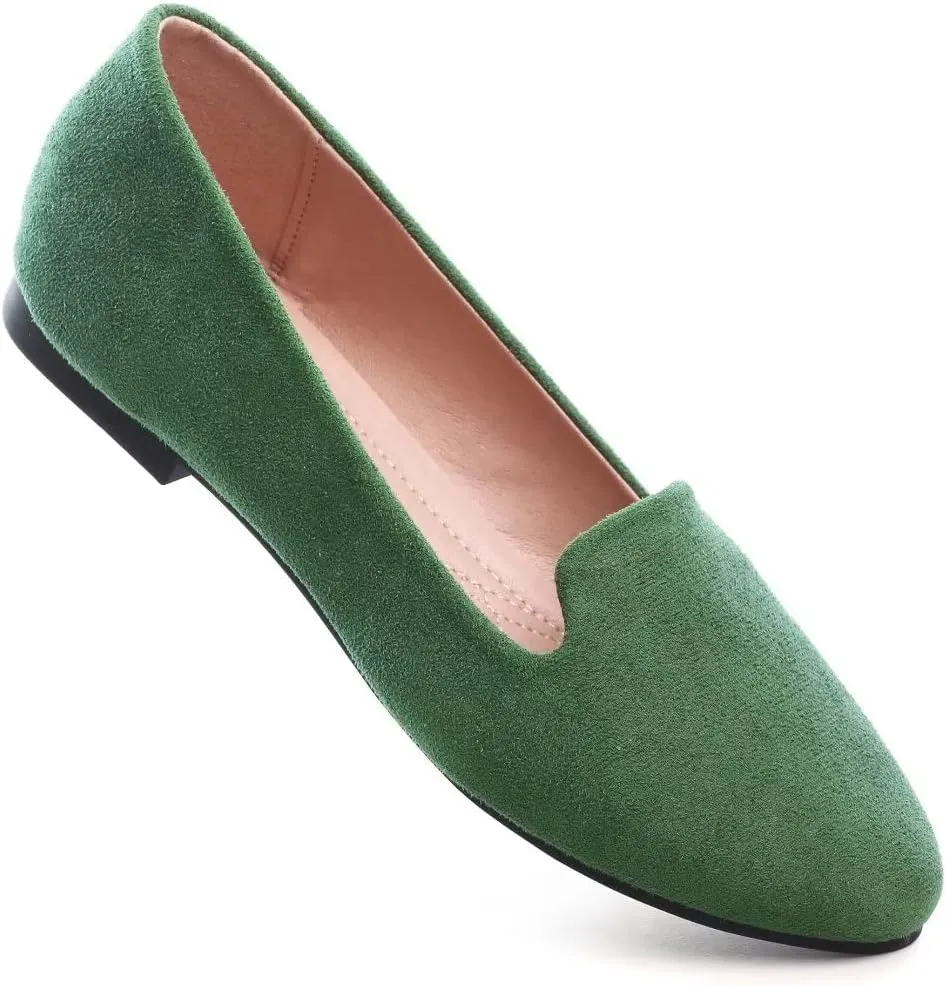 Stunner Women's Flats Classic Candy Colored Cute Slip On Ballet Shoes Soft Solid Dress Flat Shoes