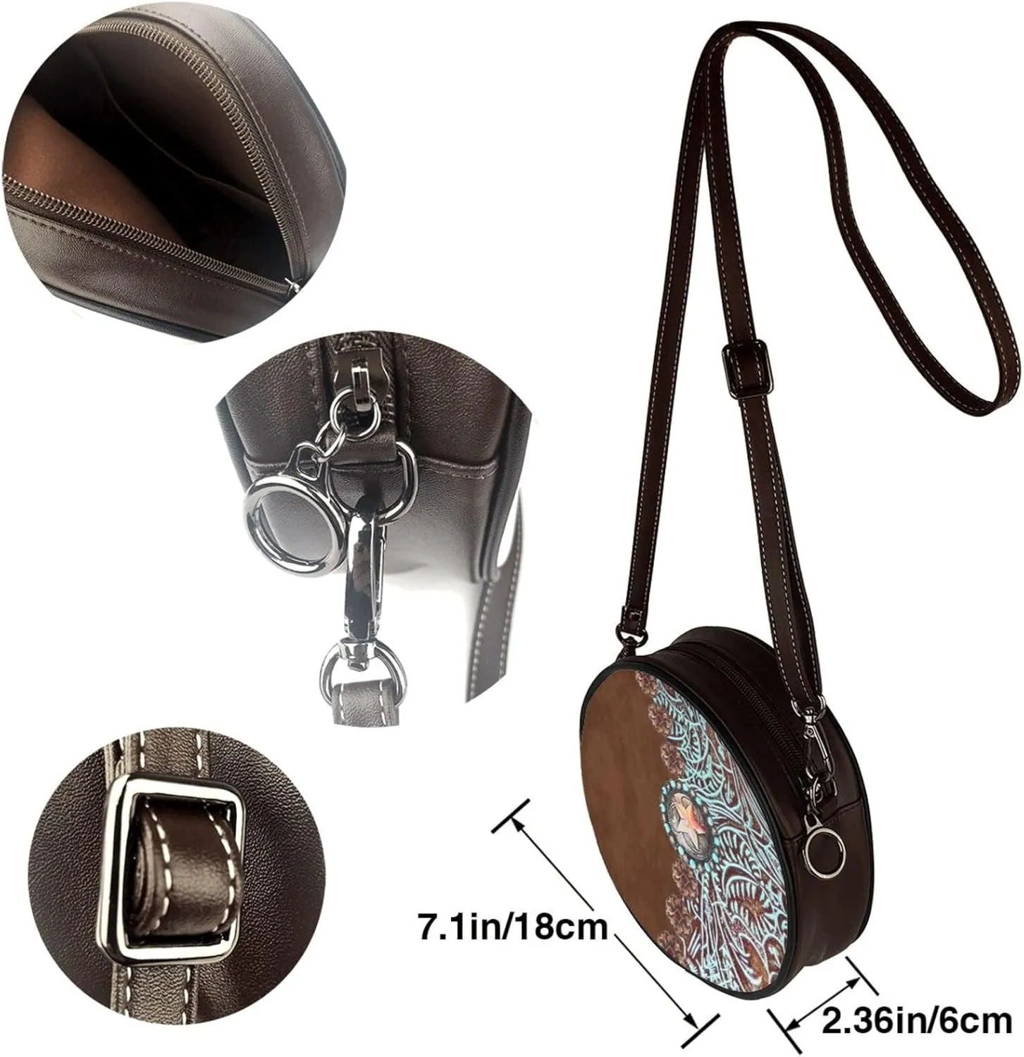 Stylish Handbags Purse Sleek Crossbody Bag with Top Zipper