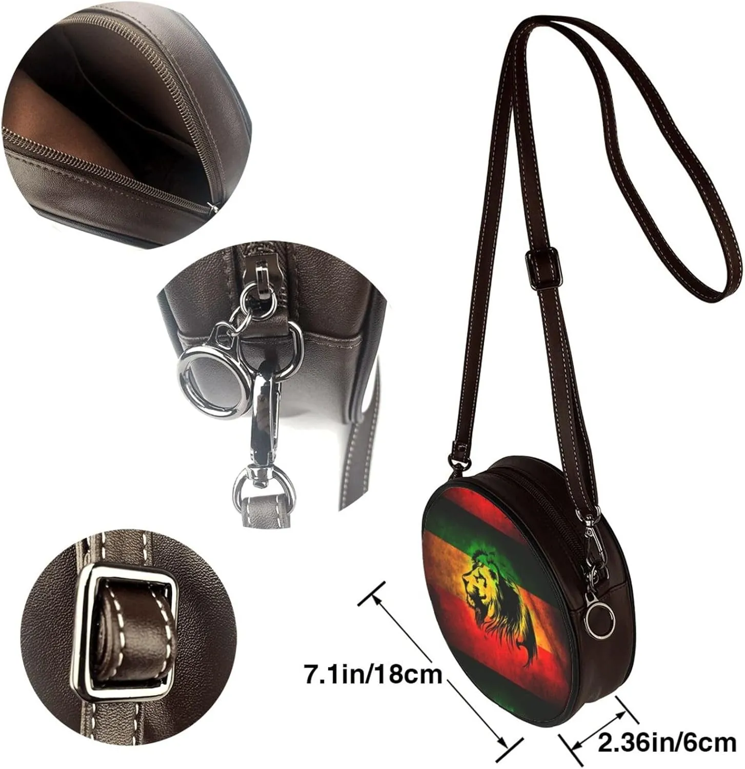 Stylish Handbags Purse Sleek Crossbody Bag with Top Zipper
