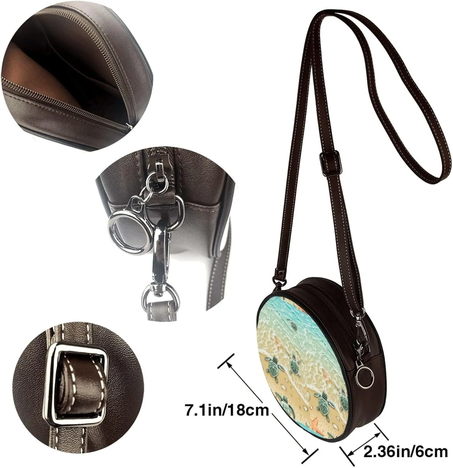 Stylish Handbags Purse Sleek Crossbody Bag with Top Zipper
