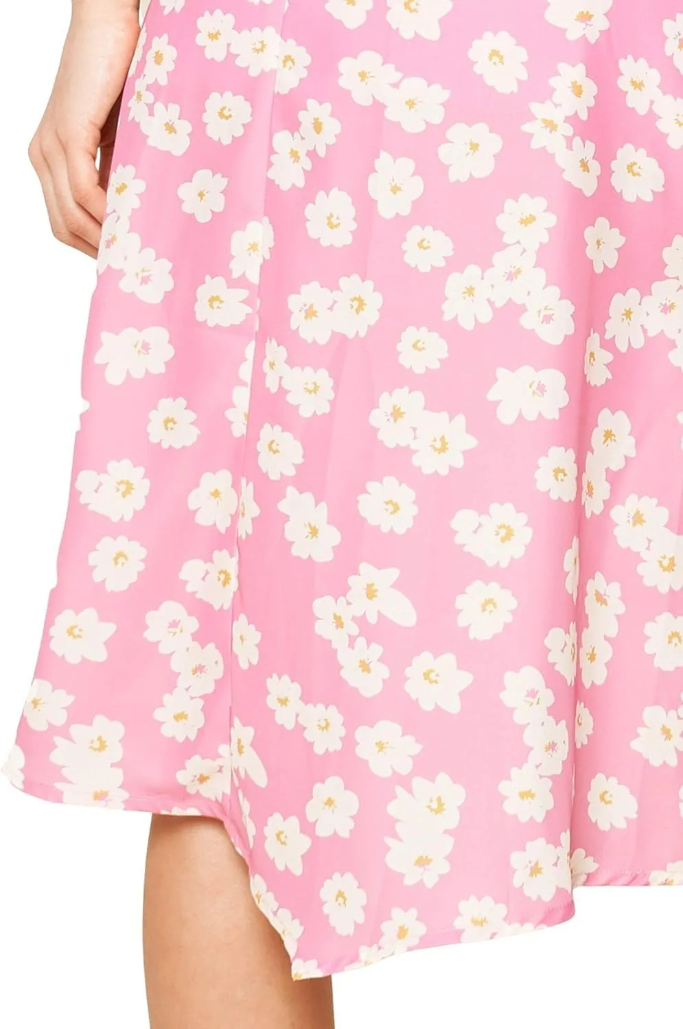 Sugar Lips Women's Yasmina Floral Print Cowl Neck Slip Dress