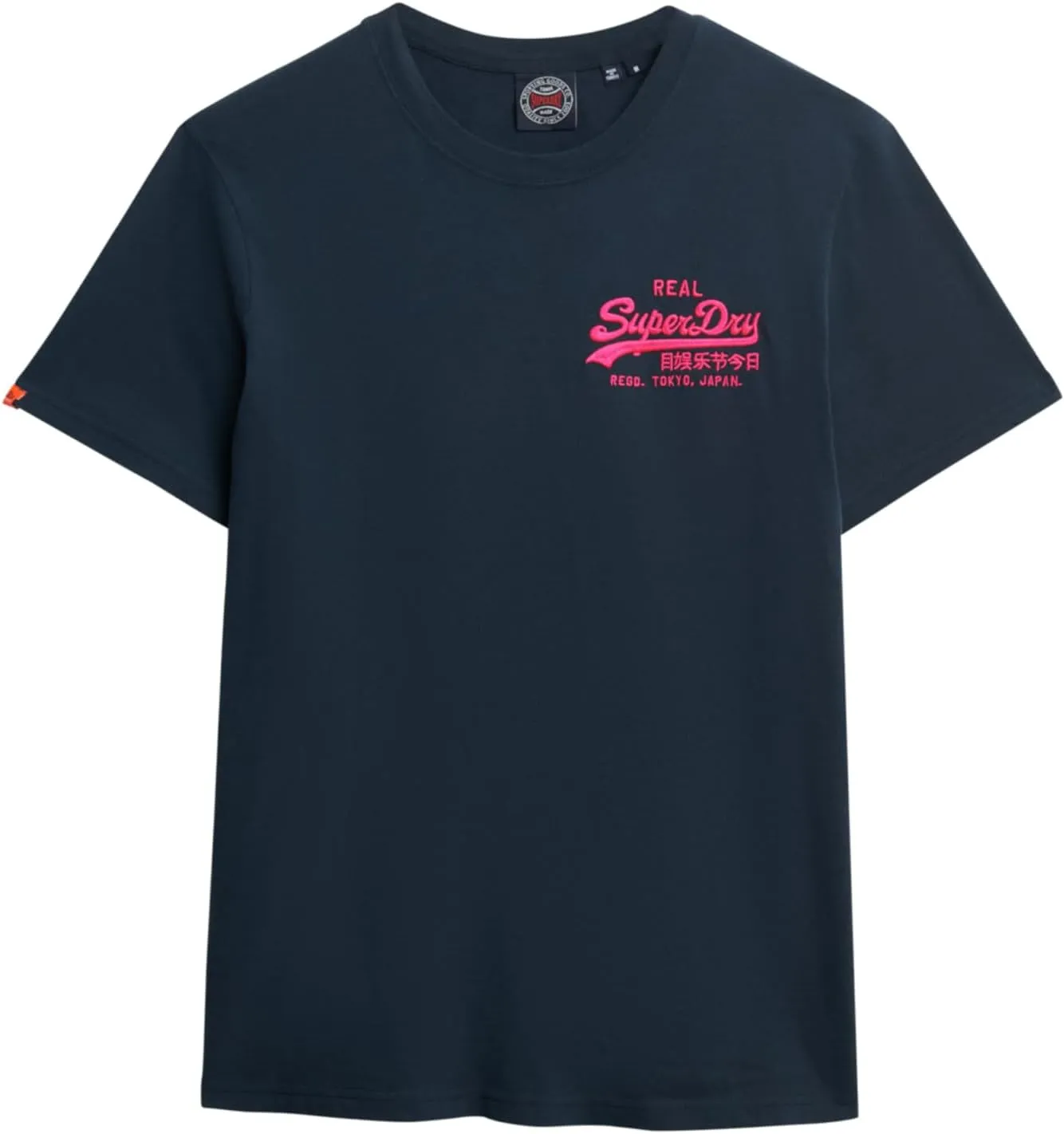Superdry Men's Embroidered Relaxed T-Shirt, Eclipse Navy