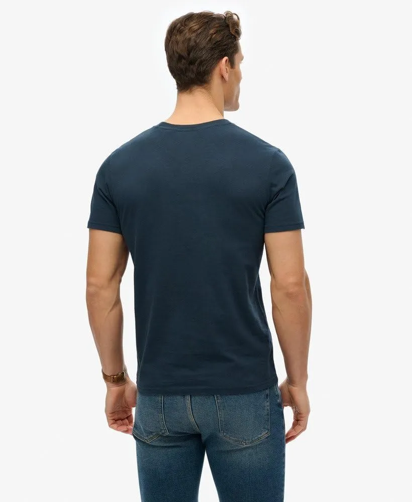 Superdry Men's Embroidered Relaxed T-Shirt, Eclipse Navy