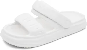 SUSHAN Women Pillow Slippers with Soft Thick Sole Cloud Slides Bathroom Non-Slip Shower Sandals Open Toe House Shoes