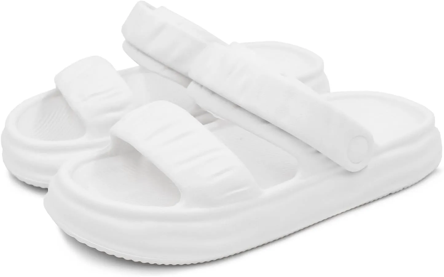 SUSHAN Women Pillow Slippers with Soft Thick Sole Cloud Slides Bathroom Non-Slip Shower Sandals Open Toe House Shoes