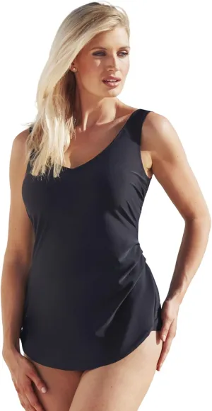 Swimsuits For All Women's Plus Size Sarong Front One Piece Swimsuit