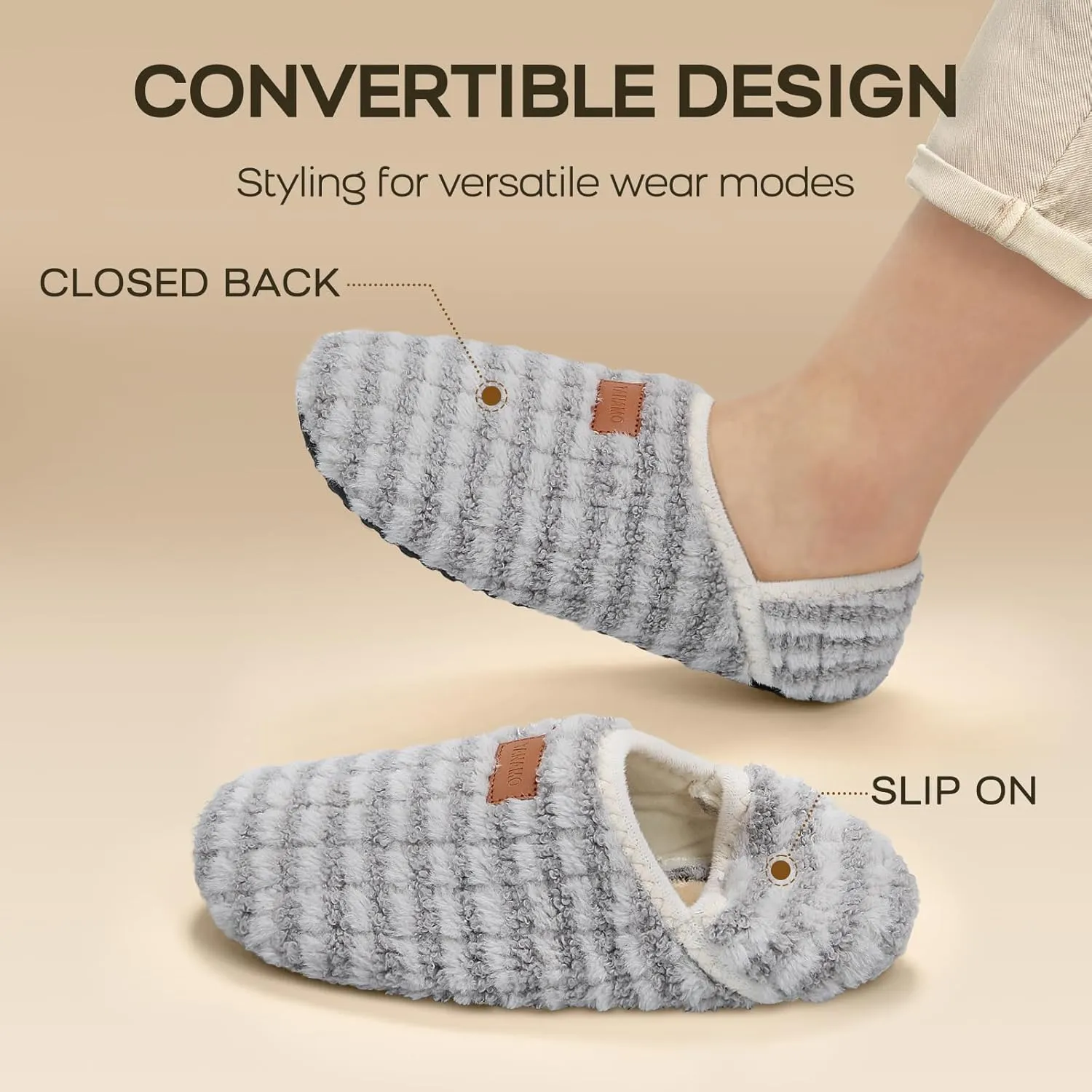 Tanamo House Slippers for Women Men Indoor Barefoot Slippers Socks Slip on House Shoes Cozy Comfy Slippers for Home Bedroom Travel Yoga