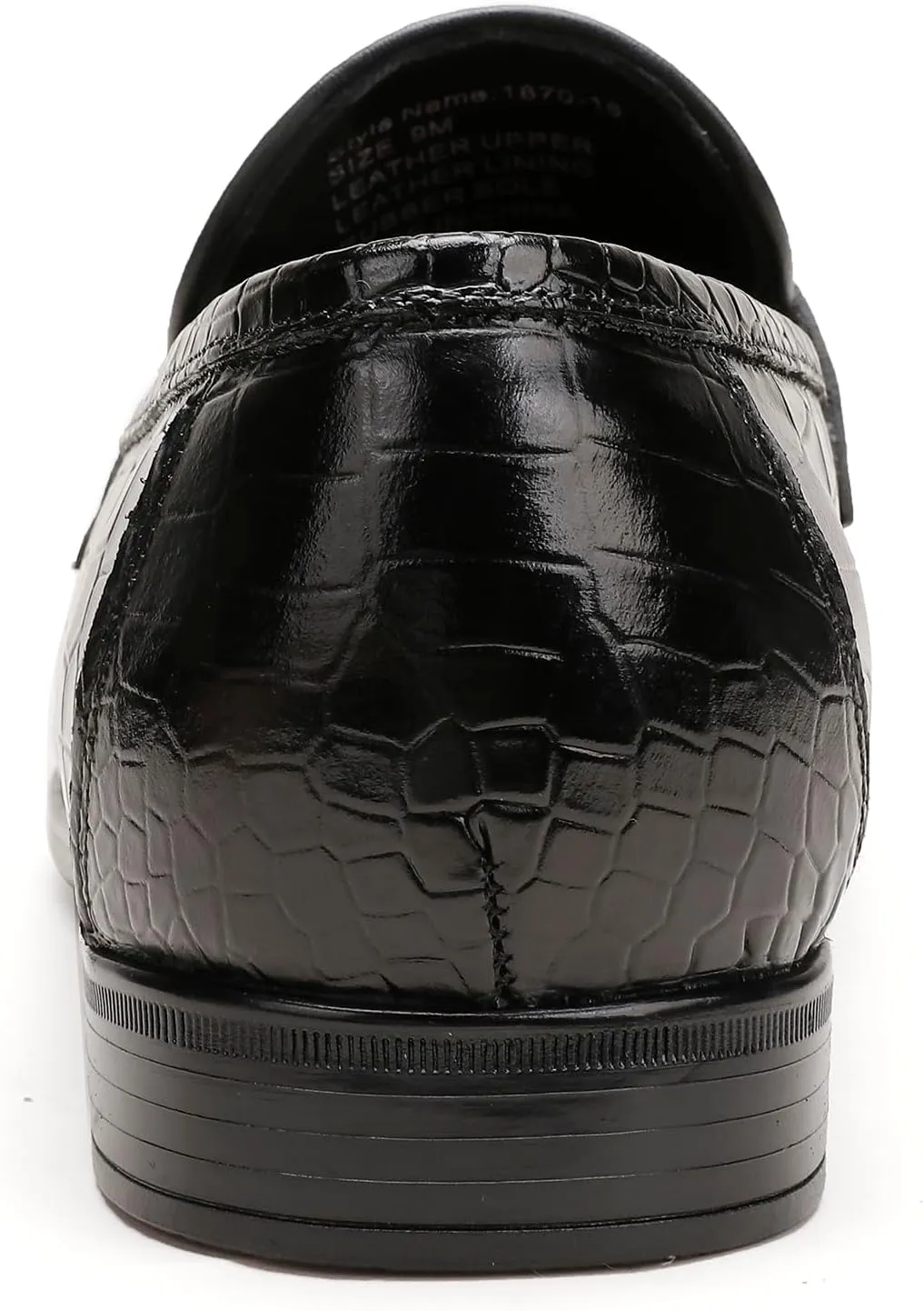 Tassel Loafer for Mens, Casual Crocodile Printed Tassel Dress Shoes Leather Slip-on Penny Loafer for Men