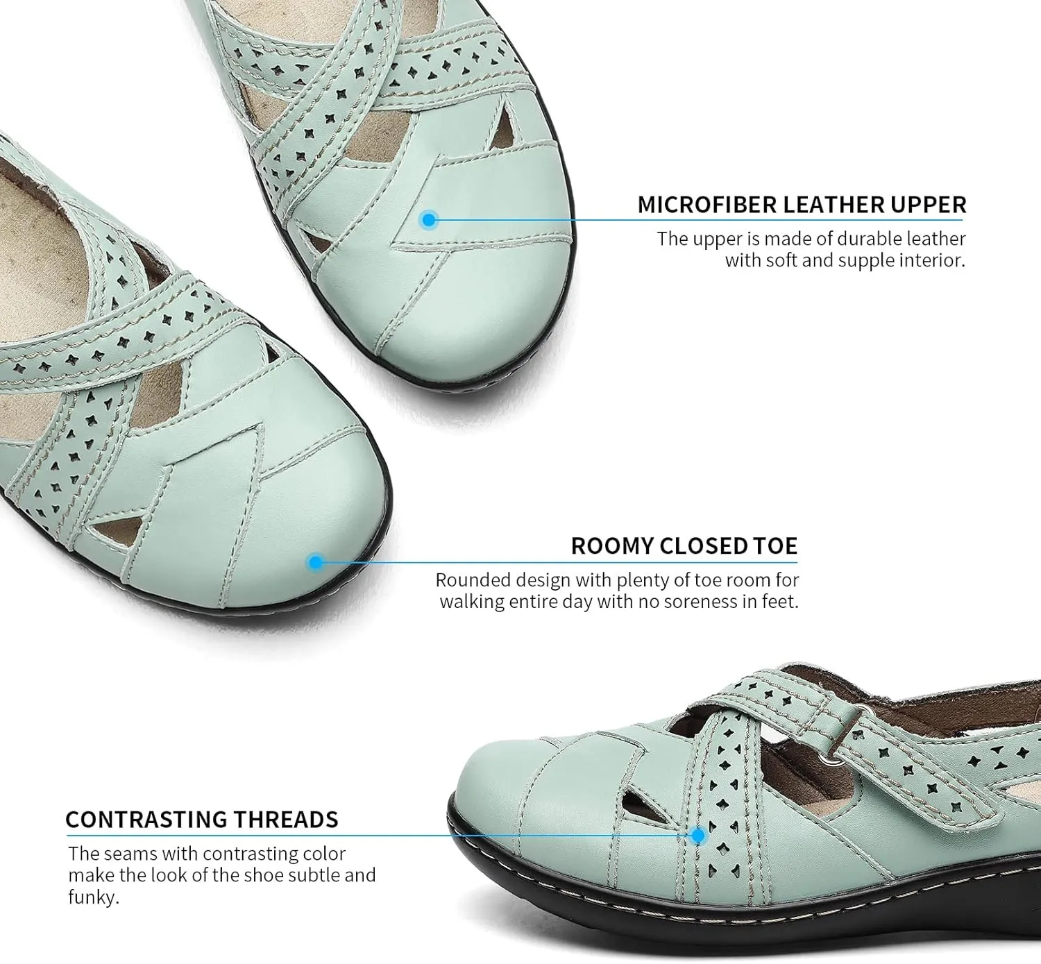 TERRIKAT Women's Casual Loafers Cute Slip On Comfort Walking Flats Leather Driving Moccasins Fashion Closed Toe Boat Shoes
