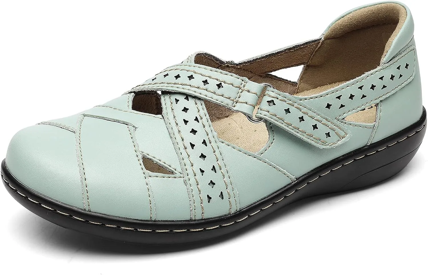 TERRIKAT Women's Casual Loafers Cute Slip On Comfort Walking Flats Leather Driving Moccasins Fashion Closed Toe Boat Shoes
