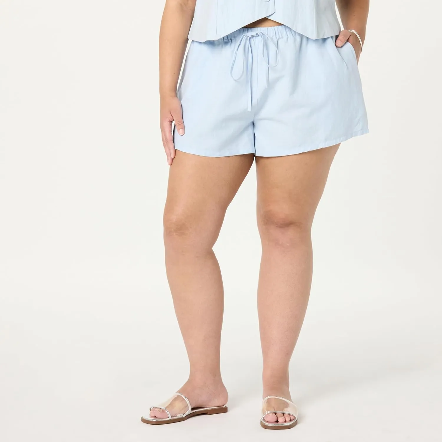 The Drop Women's Emilie Relaxed Pull-on Linen Shorts