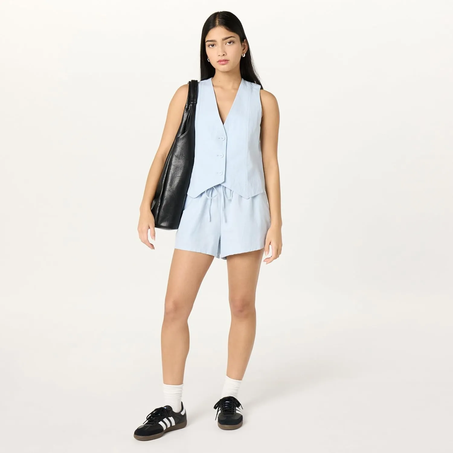 The Drop Women's Emilie Relaxed Pull-on Linen Shorts