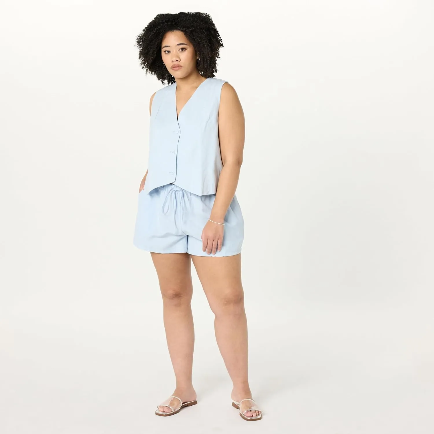 The Drop Women's Emilie Relaxed Pull-on Linen Shorts