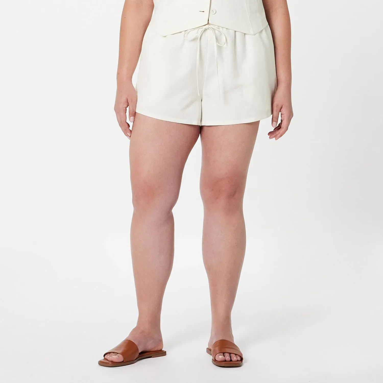 The Drop Women's Emilie Relaxed Pull-on Linen Shorts
